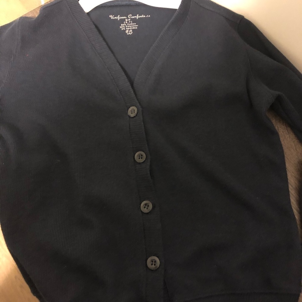 Navy blue button down cardigan